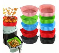 Fodera in silicone per friggitrice ad aria da cucina, vassoio da forno riutilizzabile, cestello per pizza e pollo fritto, stampo in silicone, utensile da forno, accessorio da cucina, gadget da cucina