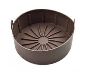 Fodera in silicone riutilizzabile per cestelli friggitrice ad aria per supportare l'ottimizzazione del flusso d'aria e una minore frequenza di pulizia (marrone)