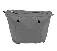 Fodera interna impermeabile in tela inserto tasca con cerniera per Obag O Bag Black Mini, Grigio scuro, 33*8*28cm