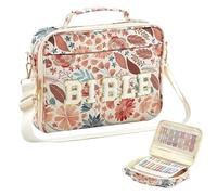 Fodera Per Bibbia - Tracolla Regolabile con Lettere in Ciniglia Organizer Chiesa - Borsa Studio Biblico con Manico Stampa Fiori - per Donne Insegnanti Viaggio Casa Lavoro Preghiera Battesimo