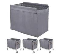 Fodera per cesto della biancheria, Borsa for carrello della lavanderia, borsa con fodera rimovibile for cesto ruote, borse portaoggetti in tessuto Oxford, sostituzione for camera d'albergo(Gray)