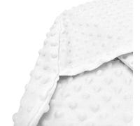 Fodera per Cuscino Allattamento, Velluto a Bolle Ultra Morbido, Bianco, Staccabile, Lavabile, per Supporto Neonati a Forma di U