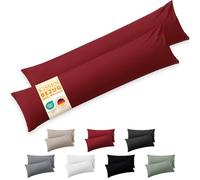 Fodera per cuscino Blumtal per chi dorme di lato - 40 x 145 cm, 2 pezzi - Certificato OEKO-TEX. Fodere per cuscini per chi dorme di lato con bordo ripiegato, morbide e lavabili in lavatrice - Rosso