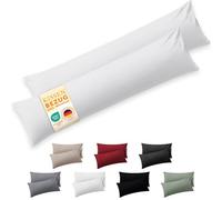 Fodera per cuscino Blumtal per chi dorme di lato - 40 x 145 cm, 2 pezzi - Certificato OEKO-TEX. Fodere per cuscini per chi dorme di lato con bordo ripiegato - Cuscini - Fodera per cuscino Bianco