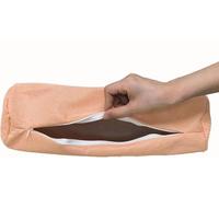 Fodera per cuscino cervicale in lino con cerniera (solo fodera). Fodere per cuscino cilindrico morbide per cuscini cilindrici (rosa, 20x80cm)