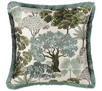 Fodera per cuscino con frange jacquard floreali Wylder Woodlands