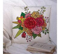 Fodera per cuscino Cuscino decorativo Federa Matrimonio Fiore Fidanzamento Fiorista Rosa Passione Bouquet Decorazione Bellezza federa in poliestere per divano Divano 18x18 polli