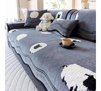 Fodera per Cuscino da Divano in ciniglia con Motivo a Cartoni Animati - Ultra Morbida e Spessa, Adatta a Tutte Le Stagioni, con Puntini in Silicone Antiscivolo per Soggiorno/Camera da Letto,