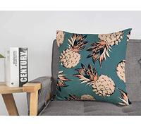 Fodera per cuscino da tiro Pini tropicali su foglie di ramo di palma Piacere Fogliame di pino Design Viaggi Cespuglio Gusto Ripe Accogliente Fodere per cuscini 18 x 18 pollici per Letto Car Lving Ro