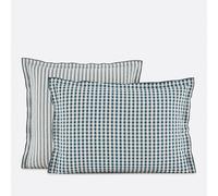 Fodera per cuscino in cotone seersucker, COTTAGE BLU Blu 63 x 63 cm