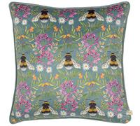 Fodera per cuscino in velluto con bordino ripetuto Wylder House of Bloom Zinnia Bee