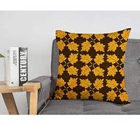 Fodera per cuscino invecchiato Collezione del Ringraziamento invecchiato Romanzo Texture Foglie Autunno Tela Grunge Modello autunnale Grungy Vacanze Accoglienti fodere per cuscini 18 x 18 pollici pe