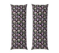 Fodera per cuscino lungo 20x60 cm, colore rosso gotico Muchrooms, federa per cuscino per il corpo di alta qualità con cerniera, protezione in morbido tessuto di flanella, per divano, letto e uomo, do