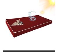 Fodera Per Cuscino Panchina Da Esterno Impermeabile - Resistente Con Cerniera Copertura Materasso Daybed Gemello 6/8 Pollici Giardino Terrazza Piscina(Burgundy,39"Dx75"Wx9"H)