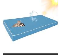 Fodera Per Cuscino Panchina Da Esterno Impermeabile - Resistente Con Cerniera Copertura Materasso Daybed Gemello 6/8 Pollici Giardino Terrazza Piscina(Sea blue,39"Dx75"Wx8"H)