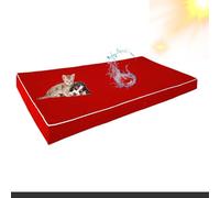 Fodera Per Cuscino Panchina Da Esterno Impermeabile - Resistente Con Cerniera Copertura Materasso Daybed Gemello 6/8 Pollici Giardino Terrazza Piscina(Red,39"Dx75"Wx8"H)