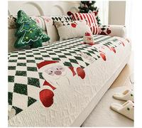 Fodera per Cuscino per Divano Natalizia per Tutte le Stagioni Asciugamano universale per divano Antiscivolo Panno di copertura di lusso leggero per soggiorno Funda Divano(Verde,Pillowcase 30x50cm)