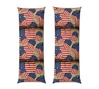 Fodera per cuscino per il corpo 20x54, bandiera USA in stile grunge, federa decorativa con cerniera, tessuto in flanella morbido e accogliente, fodera per cuscino per divano, camera da letto, arredam