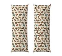 Fodera per cuscino per il corpo 20x54 pollici, farfalle realistiche, federa lunga morbida come la seta con cerniera nascosta, federa antipiega per divano, letto e casa