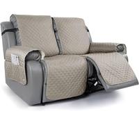 Fodera per Divano Reclinabile 1 Pezzo Fodere per Divani Antiscivolo per Divani Reclinabili Fodera per Divano Idrorepellente A 2/3 Posti per Divano Trapuntato per 2/3 PE, Taupe, 3 Seater 76"