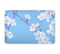 Fodera per fasciatoio, impermeabile, lavabile, delicata sulla pelle, per neonati e neonati, 132 x 86,4 cm, colore: blu con fiori di ciliegio
