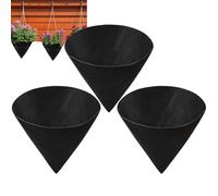 Fodera per fioriera in feltro, a forma di cono, traspirante, per giardino, cortile, vialetto, patio, famiglia, amici, nonno