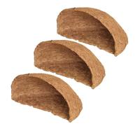 Fodera per fioriera in fibra di cocco, confezione da 3 fodere di ricambio in fibra di cocco, fodera in noce di cocco per fioriere, inserti per cestelli semirotondi per fioriere, cesti da