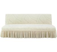 Fodera per Futon Copridivano Senza Braccioli Clic Clac con Gonna 3 2 Posti Elasticizzato Fodera per Divano Letto Senza Braccioli Copridivano Clic Clac Pieghevole Letto Copridivano(Color4,S:120-150cm/4
