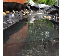 Fodera per laghetto da 5 x 5 m, membrana impermeabile per laghetti, cascate, fontane, durevole, resistente al freddo, facile da tagliare per tutte le caratteristiche dell'acqua
