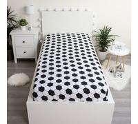 Football Lenzuola Singole Adatte Per 100% Cotone per Bambini Letto Bianco & Nero