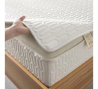 Fodera per Materasso Matrimoniale con Cerniera 160x190 Personalizzabile Coprimaterasso Trapuntata Singolo Lenzuolo Angoli Proteggi Materasso Topper Lavabile Rivestimento Alto 5-40cm(160X190+23cm,C)