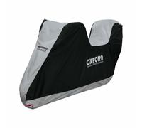 Fodera Per Moto Da Esterno Oxford Aquatex-Moto/Scooter Con Baule-Nero/Argento-S