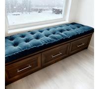 Fodera per panca in velluto spesso, 10 cm, rimovibile, per uso interno, perfetta per divani a baia e terrazze, dimensioni 140 x 50 cm, n. 8