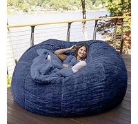 Fodera per poltrona a sacco grande, 1,5 m/1,8 m/2,1 m, morbida, rotonda, extra large, per il massimo comfort (cuscino non incluso)