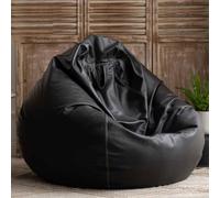 Fodera per poltrona a sacco, grande, 100 cm, ecologica, in finta pelle, senza imbottitura, per soggiorno, camera da letto, giardino, videogiochi, film, opzioni di colore disponibili