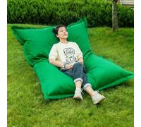 Fodera per pouf da esterno/interno (non riempito), morbida, impermeabile, multicolore, per dormitorio (verde scuro, 140 x 180 cm)