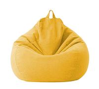 Fodera per pouf, in cotone e lino, 100 x 120 cm, con cerniera, senza imbottitura