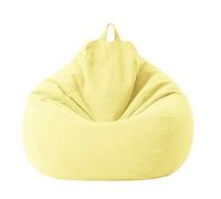 Fodera per pouf, in cotone e lino, 100 x 120 cm, con cerniera, senza imbottitura