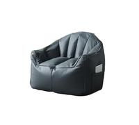 Fodera per pouf in finta pelle (non riempita) per soggiorno, poltrona, poltrona, divano, elegante accessorio per la decorazione della casa per adulti, colore: grigio carbonio