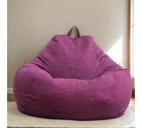 Fodera per pouf in velluto rimovibile e lavabile, design spesso con cerniera, per sedia da ufficio, soggiorno, camera da letto, 105 x 115 cm, viola morbido ed elegante decorazione per la casa