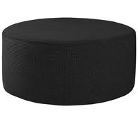 Fodera per Pouf Poggiapiedi Rotondo 60x60/50x50 /100x100/70x70 Elasticizzato Jacquard Copri Pouf Rotondo Copertura Dell'Ottomano con Fondo Elastico Copri Sgabello Protettore(#3,90x90cm/35x35in)