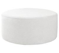 Fodera per Pouf Poggiapiedi Rotondo 60x60/50x50 /100x100/70x70 Elasticizzato Jacquard Copri Pouf Rotondo Copertura Dell'Ottomano con Fondo Elastico Copri Sgabello Protettore(#13,40x40cm/16x16in)