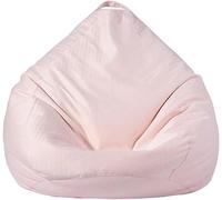 Fodera per Sacco a Sedia Morbida in Misto Cotone e Lino Senza Imbottitura con Cerniera Lavabile Contenitore per Peluche per Soggiorno Camera 80x90(Pink,70x80cm)
