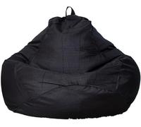 Fodera per Sacco a Sedia Morbida in Misto Cotone e Lino Senza Imbottitura con Cerniera Lavabile Contenitore per Peluche per Soggiorno Camera 80x90(Black,90x110cm)