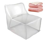 Fodera per Sacco Bean Bag, Organizzatore Trasparente per Riporre Peluche, Impermeabile Multiuso Per Divano Letto Camera Dei Bambini Lettura Gioco Relax