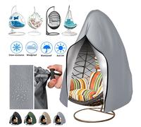 Fodera per sedia a uovo sospesa da patio impermeabile Fodera per sedia a uovo altalena antivento Fodera per sedia a uovo con cerniera e cavo per orlo regolabile