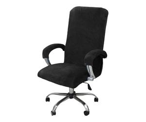 Fodera per sedia da ufficio girevole elastica, Fodere coprisedia da computer, Fodera per sedia da ufficio adulto, Federe per sedie da ufficio,Adatto per sedie da computer e sedie da gioco.(Nero)