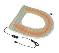 Fodera per sedile per WC riscaldata - Protezione per sedile da bagno caldo, copertura per sedile WC in morbido peluche | Cuscino per sedile WC a temperatura regolabile, cuscino da to