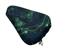 Fodera per sella della bici che si illumina al buio, morbida e imbottita, per uomo e donna, confortevole, impermeabile, con coulisse, per mountain bike
