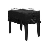 Fodera per sgabello per pianoforte Fodera per sgabello per pianoforte decorato con pleuche per pianoforte Sgabello per sedile singolo universale(Nero), accessori da gioco
